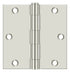 Deltana S35U14-R 3-1/2" x 3-1/2" Square Hinge; Bright Nickel Finish Sparrow Supply