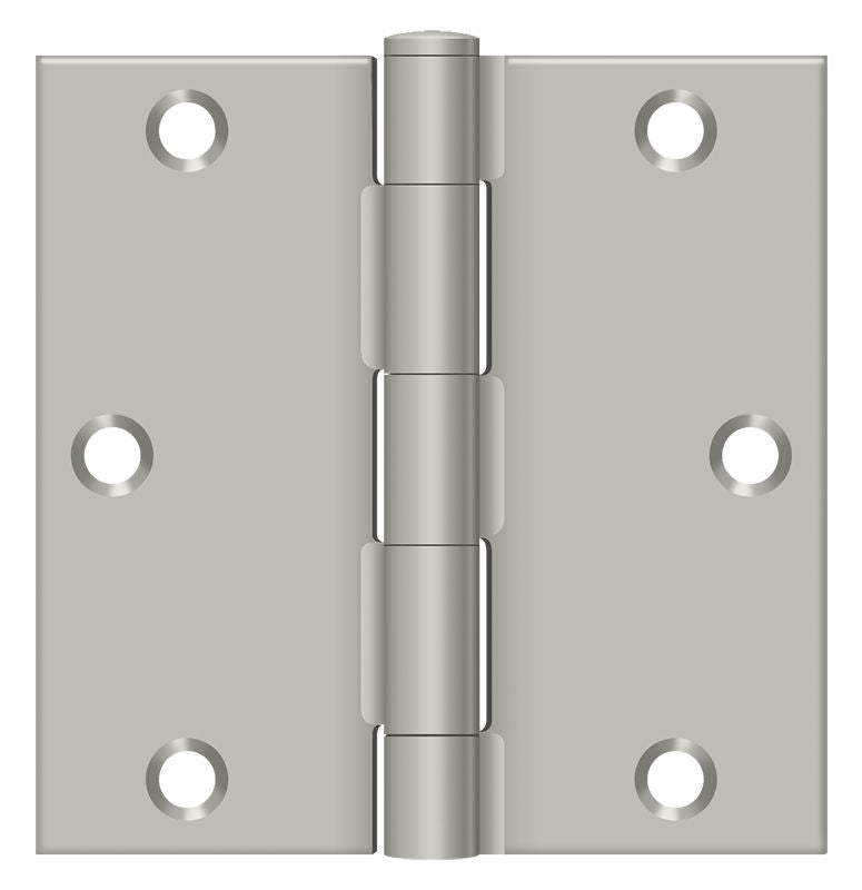 Deltana S35U15-R 3-1/2" x 3-1/2" Square Hinge; Satin Nickel Finish Sparrow Supply