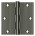 Deltana S35U15A-R 3-1/2" x 3-1/2" Square Hinge; Antique Nickel Finish Sparrow Supply