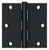 Deltana S35U1B-R 3-1/2" x 3-1/2" Square Hinge; Flat Black Finish Sparrow Supply