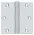 Deltana S35U26-R 3-1/2" x 3-1/2" Square Hinge; Bright Chrome Finish Sparrow Supply