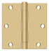 Deltana S35U4-R 3-1/2" x 3-1/2" Square Hinge; Satin Brass Finish Sparrow Supply