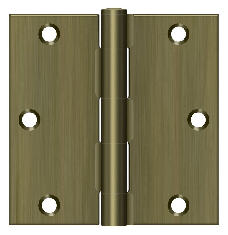 Deltana S35U5-R Full Mortise Hinges - Antique Brass Sparrow Supply