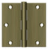 Deltana S35U5-R 3-1/2" x 3-1/2" Square Hinge; Antique Brass Finish Sparrow Supply