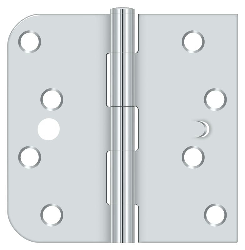 Deltana S44058TT26-LH Left Hand 4" x 4" x 5/8" x Square Hinge; Bright Chrome Finish Sparrow Supply