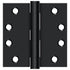 Deltana S44HD1B 4" x 4" Square Hinge; Heavy Duty; Flat Black Finish Sparrow Supply