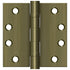 Deltana S44HDBB5 4" x 4" Square Hinge; Heavy Duty; Ball Bearings; Antique Brass Finish Sparrow Supply