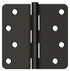 Deltana S44R410B 4" x 4" x 1/4" Radius Hinge; Oil Rubbed Bronze Finish Sparrow Supply