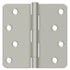 Deltana S44R415 4" x 4" x 1/4" Radius Hinge; Satin Nickel Finish Sparrow Supply