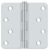 Deltana S44R426 4" x 4" x 1/4" Radius Hinge; Bright Chrome Finish Sparrow Supply