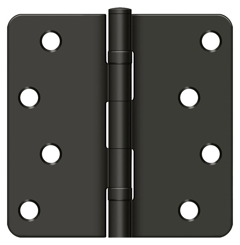 Deltana S44R4BB10B 4" x 4" x 1/4" Radius Hinge; Ball Bearings; Oil Rubbed Bronze Finish Sparrow Supply