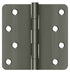 Deltana S44R4BB15A 4" x 4" x 1/4" Radius Hinge; Ball Bearings; Antique Nickel Finish Sparrow Supply