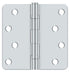 Deltana S44R4BB26 4" x 4" x 1/4" Radius Hinge; Ball Bearings; Bright Chrome Finish Sparrow Supply