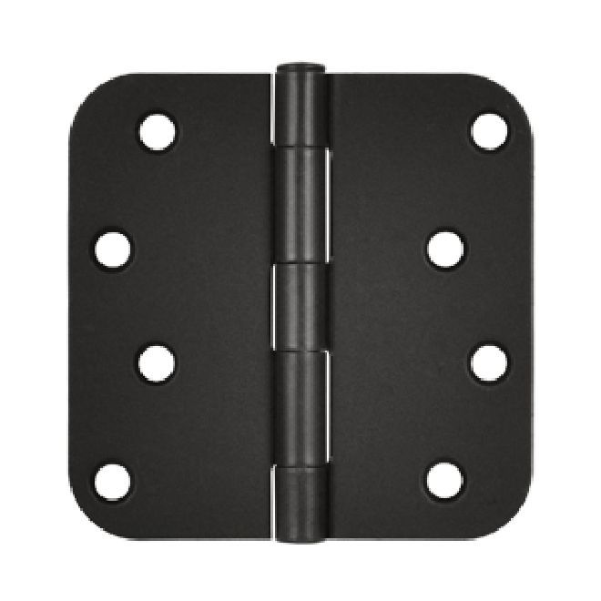 Deltana S44R510B 4" x 4" x 5/8" Radius Hinge; Oil Rubbed Bronze Finish Sparrow Supply