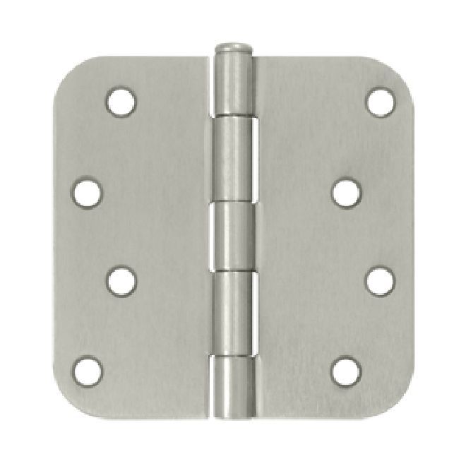 Deltana S44R515 4" x 4" x 5/8" Radius Hinge; Satin Nickel Finish Sparrow Supply