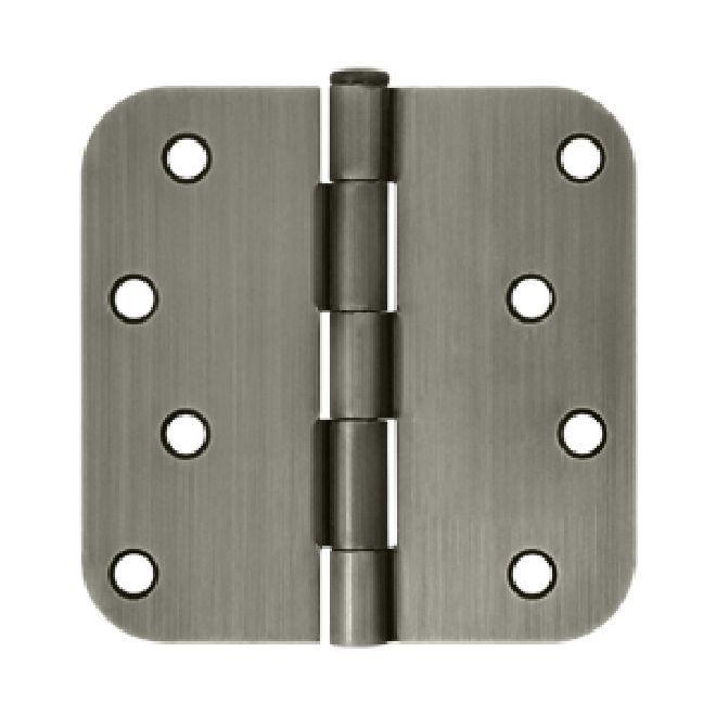 Deltana S44R515A 4" x 4" x 5/8" Radius Hinge; Antique Nickel Finish Sparrow Supply