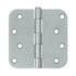 Deltana S44R526D 4" x 4" x 5/8" Radius Hinge; Satin Chrome Finish Sparrow Supply