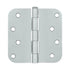 Deltana S44R526 4" x 4" x 5/8" Radius Hinge; Bright Chrome Finish Sparrow Supply