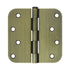 Deltana S44R55 4" x 4" x 5/8" Radius Hinge; Antique Brass Finish Sparrow Supply