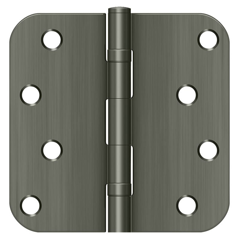 Deltana S44R5BB15A 4" x 4" x 5/8" Radius Hinge; Ball Bearings; Antique Nickel Finish Sparrow Supply