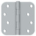 Deltana S44R5BB26D 4" x 4" x 5/8" Radius Hinge; Ball Bearings; Satin Chrome Finish
