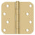 Deltana S44R5BB4 4" x 4" x 5/8" Radius Hinge; Ball Bearings; Satin Brass Finish Sparrow Supply