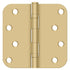 Deltana S44R5BB4 4" x 4" x 5/8" Radius Hinge; Ball Bearings; Satin Brass Finish Sparrow Supply
