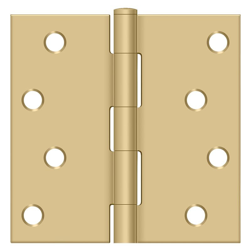Deltana S44U4-R 4" x 4" Square Hinge; Satin Brass Finish Sparrow Supply