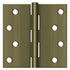 Deltana S44U5-R 4" x 4" Square Hinge; Antique Brass Finish Sparrow Supply