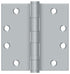 Deltana S45BBU26D 4-1/2" x 4-1/2" Square Hinge; Heavy Duty; Ball Bearings; Satin Chrome Finish