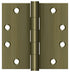 Deltana S45U5 4-1/2" x 4-1/2" Square Hinge; Heavy Duty; Antique Brass Finish
