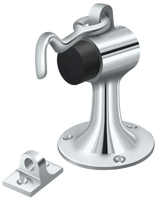 Deltana SAHF358U26 Floor Mount Bumper with Holder; Bright Chrome Finish Sparrow Supply