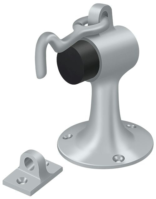 Deltana SAHF358U26D Floor Mount Bumper with Holder; Satin Chrome Finish Sparrow Supply