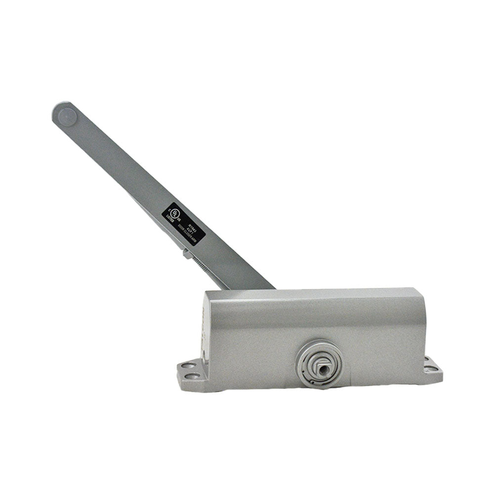 Falcon SC91ARWPAAL Size 1 Light Residential Duty Surface Door Closer with Regular Arm and Parallel Arm Bracket Aluminum Finish Sparrow Supply