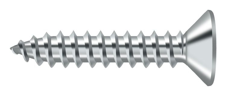 Deltana SCWB1010U26 Wood Screw; SB; #10 x 1"; Bright Chrome Finish Sparrow Supply