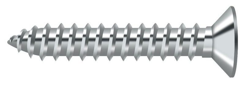 Deltana SCWB12125U26 Wood Screw; SB; #12 x 1-1/4"; Bright Chrome Finish Sparrow Supply