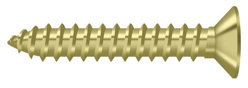 Deltana SCWB12125U3 Wood Screw; SB; #12 x 1-1/4"; Bright Brass Finish Sparrow Supply