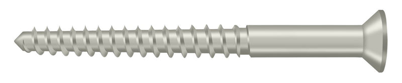 Deltana SCWB1225U15 Wood Screw; SB; #12 x 2-1/2"; Satin Nickel Finish Sparrow Supply
