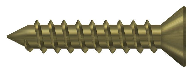 Deltana SCWS12125U5 Wood Screw; ST; #12 x 1-1/4"; Antique Brass Finish Sparrow Supply