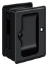 Deltana SDAR325U19 Heavy Duty Pocket Lock; Adjustable; 3-1/4" x 2 1/4" Sliding Door Receiver; Black Finish Sparrow Supply