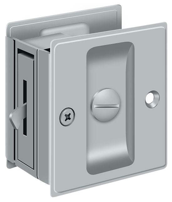 Deltana SDL25U Pocket Door Locks - Satin Chrome Sparrow Supply