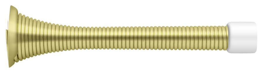 Deltana SDS375U3 3-3/4" Baseboard Door Bumper; Heavy Duty; Steel; Bright Brass Finish Sparrow Supply