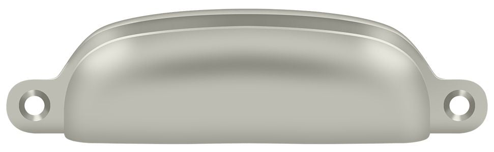 Deltana SHP29U15 Exposed Shell Pull 4"; Satin Nickel Finish Sparrow Supply
