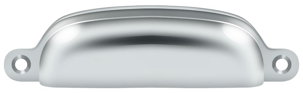 Deltana SHP29U26 Exposed Shell Pull 4"; Bright Chrome Finish