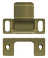 Deltana SP2751U5 Strike Plate; Dust Cup; Adjustable; 2-3/4" x 1-1/4"; Antique Brass Finish Sparrow Supply