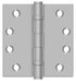 Deltana SS44BU32D-R 4" x 4" Square Hinge; Residential; Satin Stainless Steel Finish Sparrow Supply