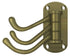 Deltana TSH40U5 Triple Swivel Hook; Heavy Duty; 4" Projection; Antique Brass Finish