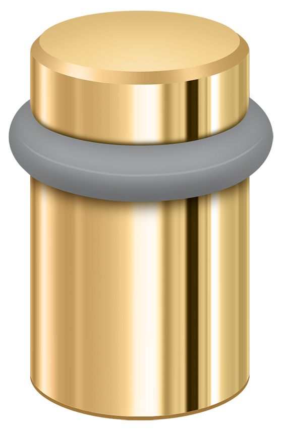 Deltana UFB5000CR003 Round Universal Floor Bumper 2"; Lifetime Brass Finish