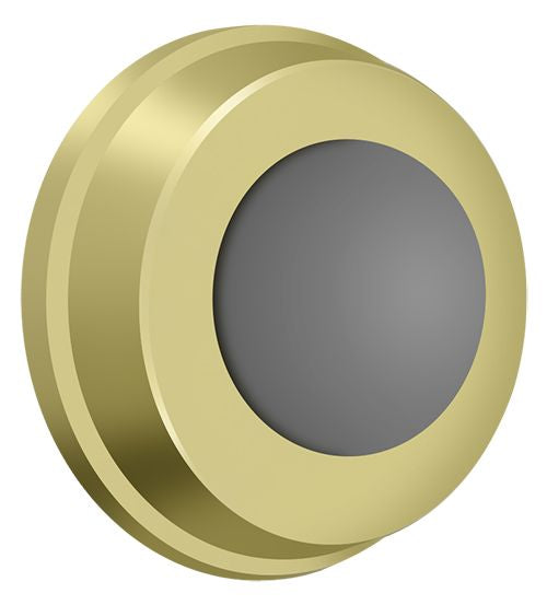 Deltana WB100U3 Flush Bumper 1" Diameter; Bright Brass Finish