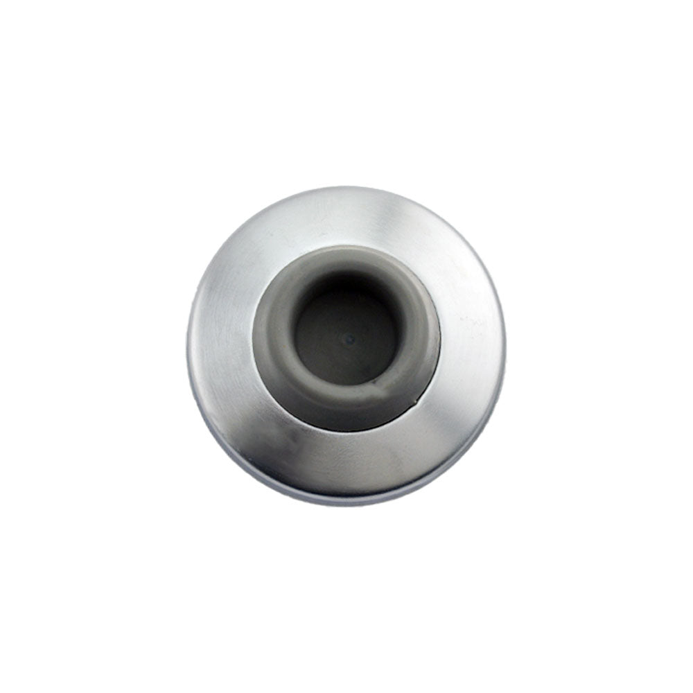 Ives Commercial WS406407CCV26D Solid Brass 2-1/2" Concave Wall Bumper Satin Chrome Finish Sparrow Supply